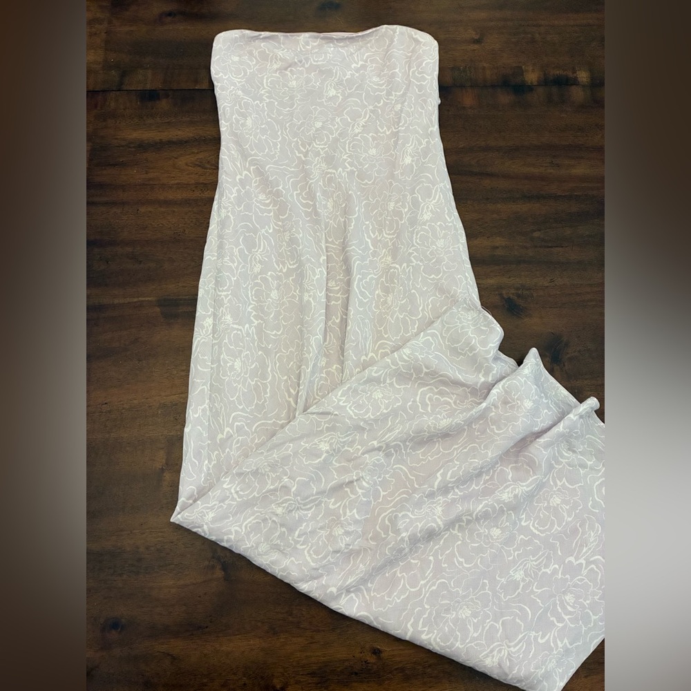 Grey Bandit Dress Strapless Midi XS Floral Purple White